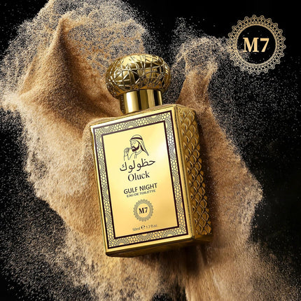 Oluck Gulf Night Perfume M7 Cologne for Women & Men, Lemon Pineapple Nutmeg Cedarwood Vanilla Notes, Middle Eastern Fragrance
