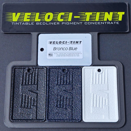 VelociTint Bedliner Pigment Concentrate 2oz Pouch for 2K Urethane Tintable Bed Liner 200+ Colors Available (Bronco Blue)