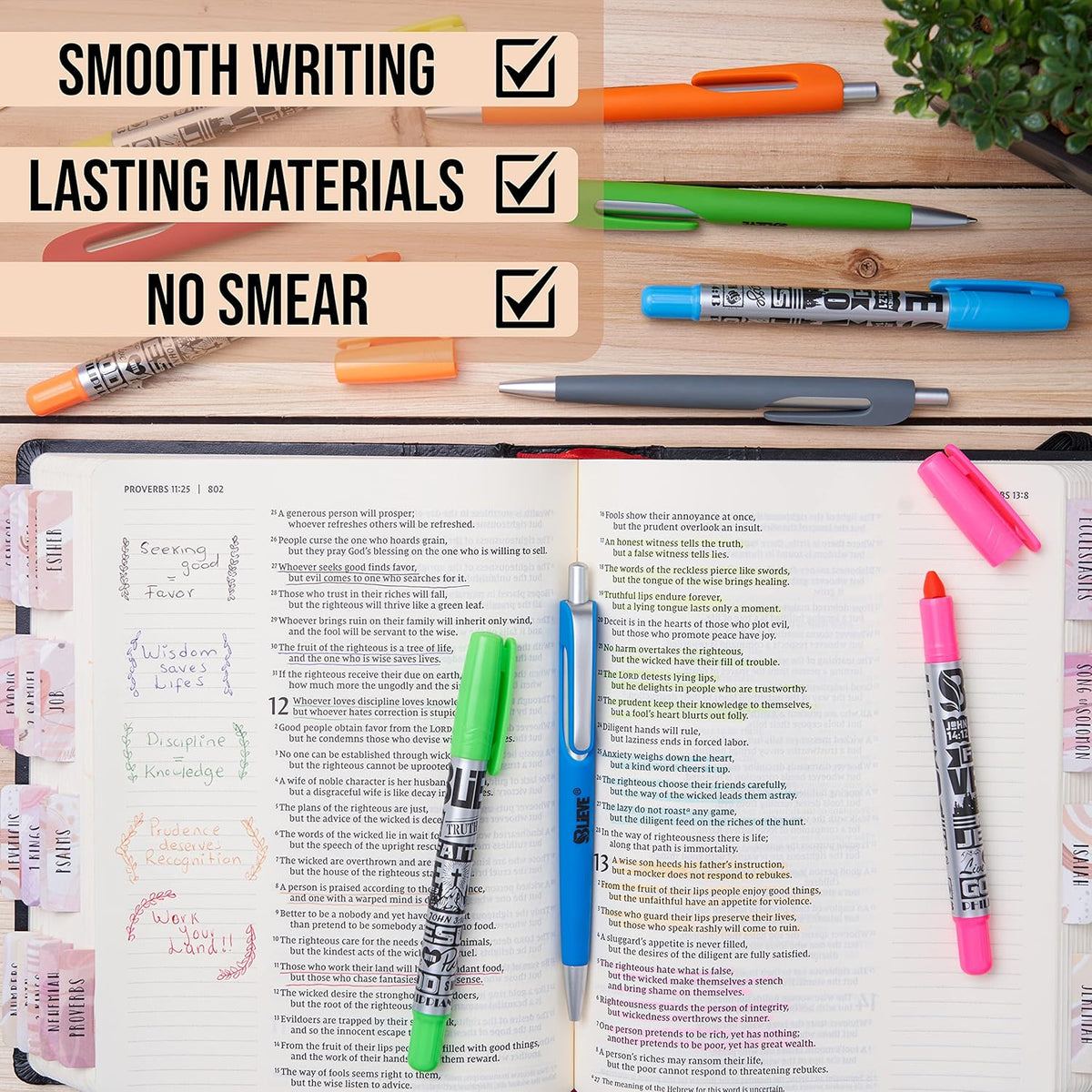 Bible Journaling Kit With Gel Highlighters And Pens No Bleed, Scripture Markers and Pencils Supplies - photo 4