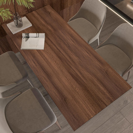 Papel adhesivo con veta de nogal, papel tapiz de madera autoadhesivo y removible, vinilo impermeable grueso sin burbujas para cubrir gabinetes de cocina y encimeras, 16x354 inch