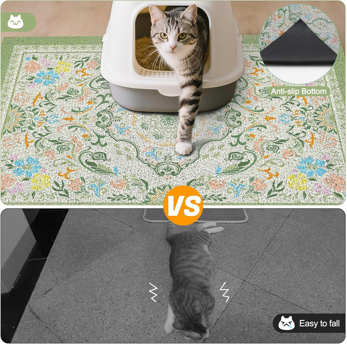 Cat Litter Mat with Non-Slip Bottom, 33" x 22" - photo 5