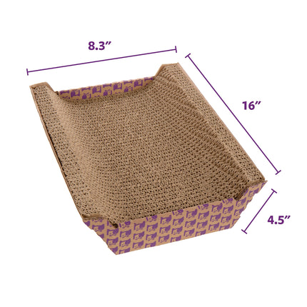 Super Scratcher Chaise Corrugated Cat Scratcher, Catnip Infusion Technology - Brown, One Size