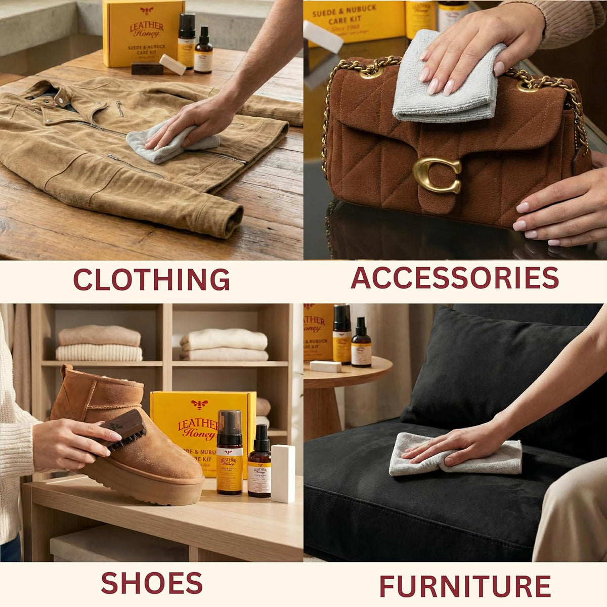Suede & Nubuck Care Kit with Cleaner, Protector, Brush & Eraser - photo 4