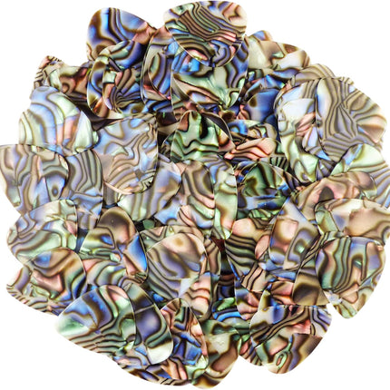 Celluloid Light Blue Pearl Guitar Or Bass Pick - 0.46 mm Light Gauge - 351 Shape - 12 Pack