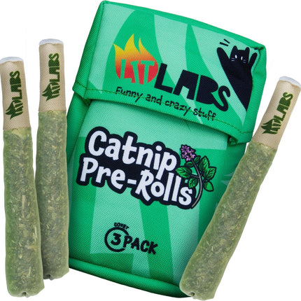 LIT LABS Cat Doobie 3 Pack Catnip Toys for Cats, Funny Cat Toys, Safe Kitten Teething Chew and Kicker Toys, Stress Relieving Indoor Cat Gifts that Hit Different