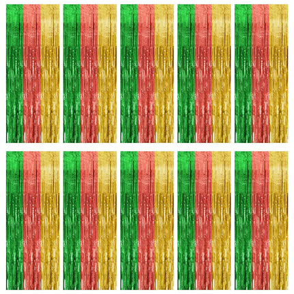 2 Pack Silver Foil Curtain Party Streamers Metallic Tinsel Foil Fringe Photo Booth Backdrop for Birthday Wedding Engagement Baby Shower Bachelorette Christmas Holiday Celebration Party Decorations