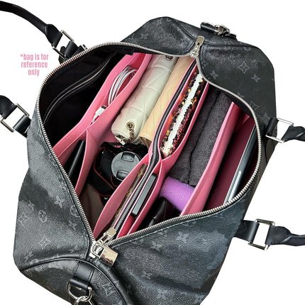 Divitize Premium Purse Organizer compatible with LV Keepall 25/35/45/50/55/60 — Handmade, Snug & Sturdy 3mm Thick Felt, Reinforced Base, 24+ Colors (Black, KP 45)