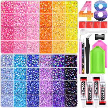 Kit de pedrería 50000Pcs 3mm Jelly Rhinestones - Diamond Art