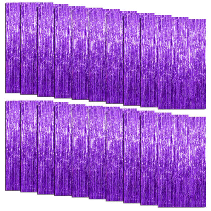 2 Pack Silver Foil Curtain Party Streamers Metallic Tinsel Foil Fringe Photo Booth Backdrop for Birthday Wedding Engagement Baby Shower Bachelorette Christmas Holiday Celebration Party Decorations