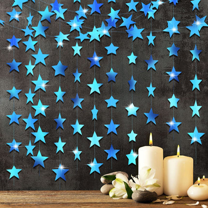 130 ft Star Garland Banner Decor, Gold