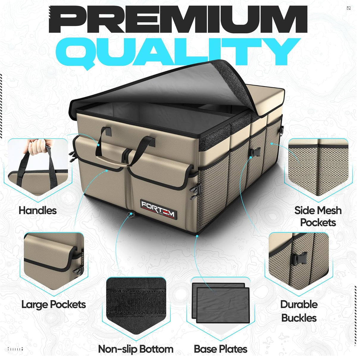 Trunk Organizer For SUV Car Trunk Organizer, Foldable Storage, Car Accessories for Women Men - photo 2