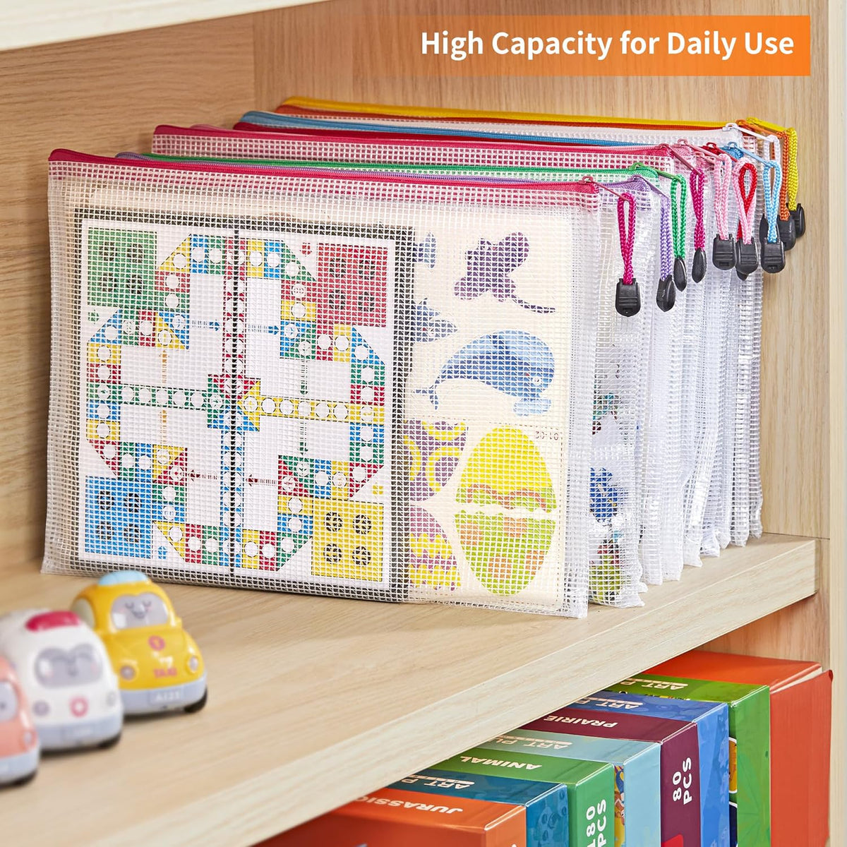 A4 Letter Size 24-Pack Zipper Mesh Document Pouches in 10 Colors - photo 4