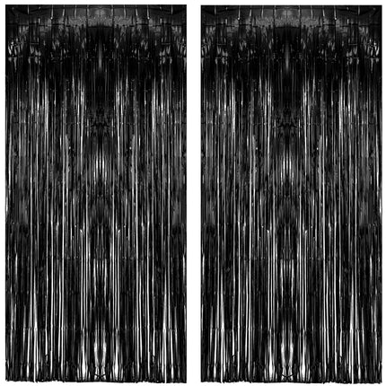 Iridescent Party Streamers Backdrop 3.2ft x 6.5ft 2 PCS