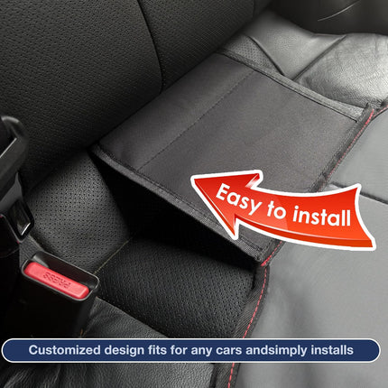 Sinvitron Car Seat Protector for Kids, Anti-Slip Thick Padding, Seat Mark Protection, 2 Storage Pockets for Toys & Snacks, Universal Fit for Most Vehicles (Black, 2 Pack)