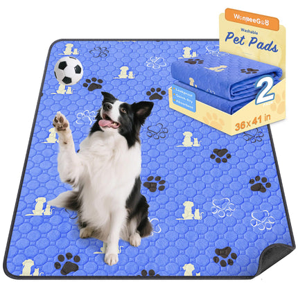 Washable Pee Pads for Dogs, Waterproof, 18 x 24 in, 4 Pack, Gray