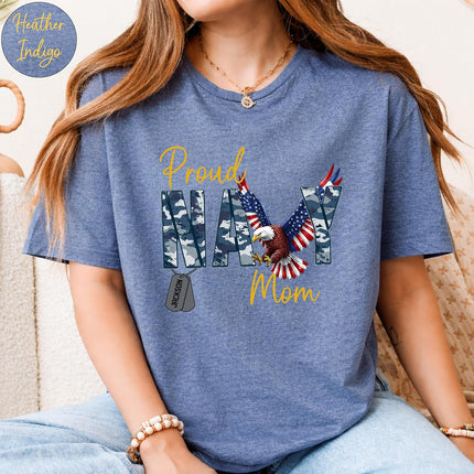 Custom Proud Navy Mom Shirt Personalized Military Boot Camp Gifts Army Dad Shirts Graduation Shirts for Family