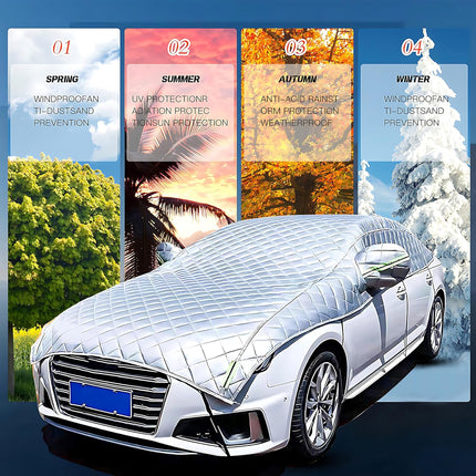 Hail Protector Car Cover Padded Blanket for SUV Jeep-Length (181 to 200 Inch) Padded Blanket Anti-Hail Car Covers 5-Layer Heavy