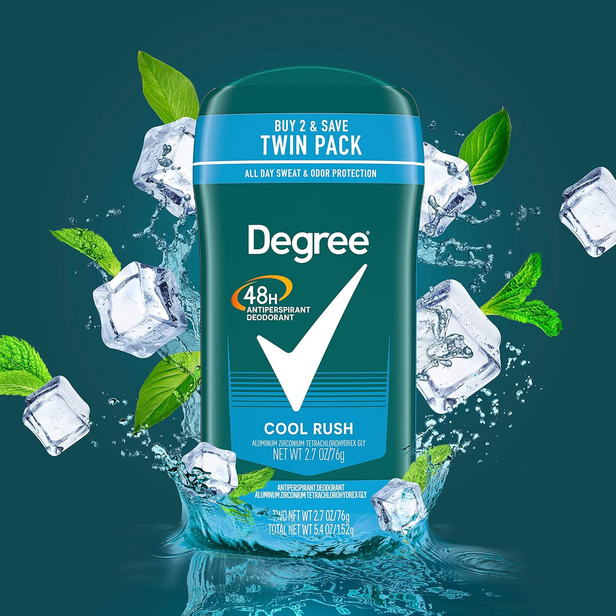 Men Original Antiperspirant Deodorant Cool Rush Twin Pack 48-Hour Sweat & Odor Protection Antiperspirant - photo 5