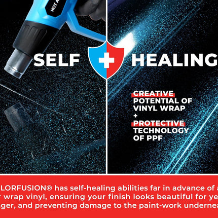 ColorFusion PPF by VViViD, Gloss Cosmic Blue Dry Apply PPF Vinyl Car Wrap Roll 1ft x 5ft