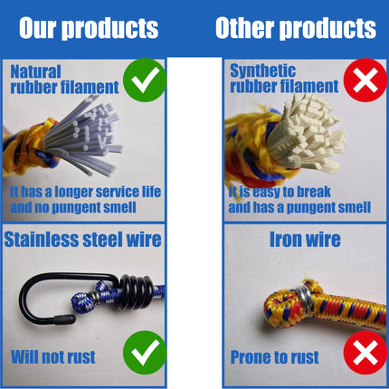 Bungee Cords with Hooks, Heavy Duty Assorted Set, 22PCS – 12", 18", 24", 36",48", Small Bungee Cords - photo 3