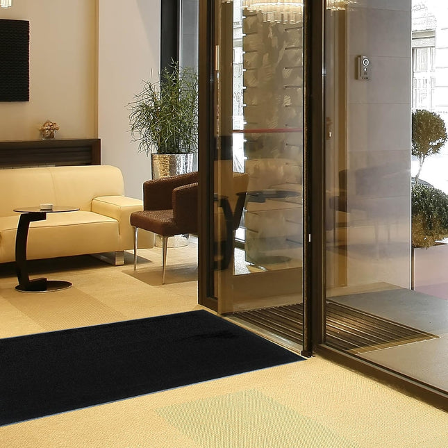 Indoor Wiper Floor Mat, Rubber with Nylon Carpet