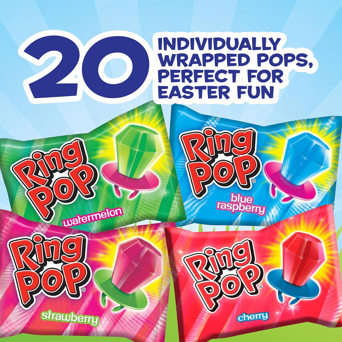 Candy, Easter Lollipops, 20 Ct Party Favors in Assorted Fruity Flavors - Full Size, Fun Hard Candy For - photo 3
