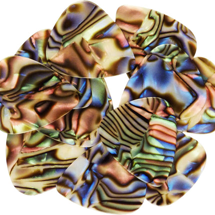 Celluloid Abalone Guitar Or Bass Pick - 0.46 mm Light Gauge - 351 Shape - 24 Pack