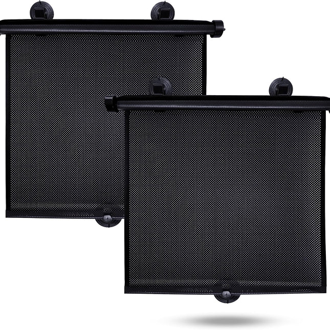 Car Side Window Retractable Sun Shade, 2 Pack, 15 in x 17 in