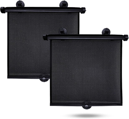 Car Side Window Retractable Sun Shade, 2 Pack, 15 in x 17 in