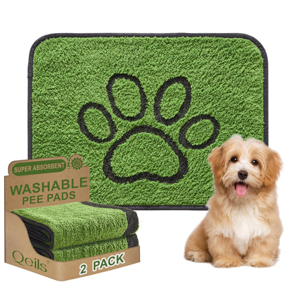Tapetes Reutilizables para Orina de Perro, Tapetes Lavables para Cachorro, a Prueba de Fugas 18"x24" 2 Pack