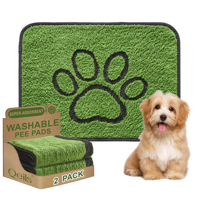 Reusable Dog Pee Pads, Washable Puppy Pads, Leak-Proof 18"x24" 2 Pack
