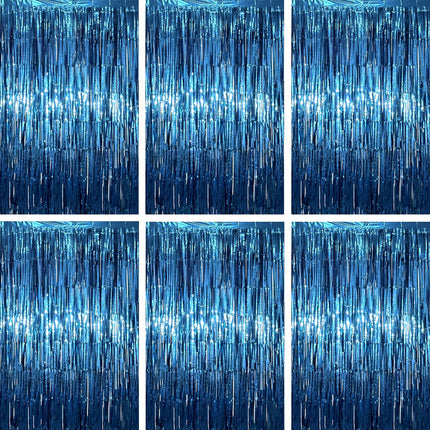 Champagne Foil Fringe Backdrop Curtains, 3.3x6.6ft, 3pcs