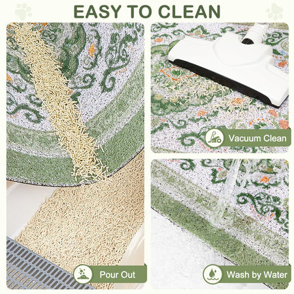 24"x15" Cat Litter Mat Non-Slip Washable Litter Box Mat