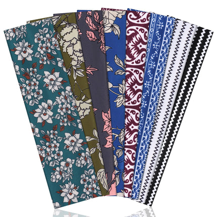 Diademas para mujer, 8pcs bandas de tela de algodón suave elásticas antideslizantes para deporte, entrenamiento, yoga y running