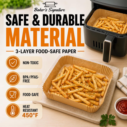 Air Fryer Liners Disposable, Unbleached Parchment Paper Baking Liners