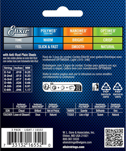 Coated Nickel-Plated Steel Electric Guitar Strings, 6-String Set, Medium 11–49 - photo 2