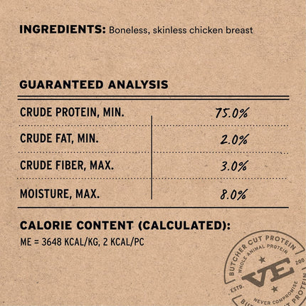 Vital Essentials Freeze Dried Cat Treats | Chicken Breast, Single Ingredient | Premium Quality | Grain Free, Healthy Treats for Cats, 1 oz Bag