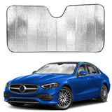 Accordion Car Windshield Sun Shade | Reflective Car Window Shades for UV & Sun Protection | Foldable Windshield Cover Keeps Interior Cool | 26 x 56 Inches