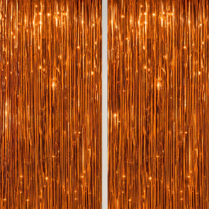 2 Pack Foil Fringe Backdrop - Red&Black Shiny Tinsel Curtains for Party Decoration/Photo Booth Props - 3.3x6.6 FT Metallic Foil Backdrop for Birthday, Wedding, Graduation, Christmas.