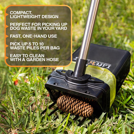 Lift N' Bag Dog Pooper Scooper with 22" Pole, 15 Bags