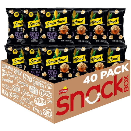 Smartfood Popcorn, Sweet & Salty Kettle Corn, 0.5 Ounce (Pack of 40)