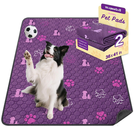Washable Pee Pads for Dogs, Waterproof, 18 x 24 in, 4 Pack, Gray