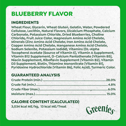 Greenies Anytime Bites Dog Treats, Blueberry Flavor, Dog Training Treats, 10.3 oz. Bag