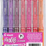 Premium Erasable Gel Ink Pens, Find Your Vibe, Uplifting & Dreamy Colors, 7 Pack, Fine Point 0.7 mm, Assorted Pink/Purple Inks