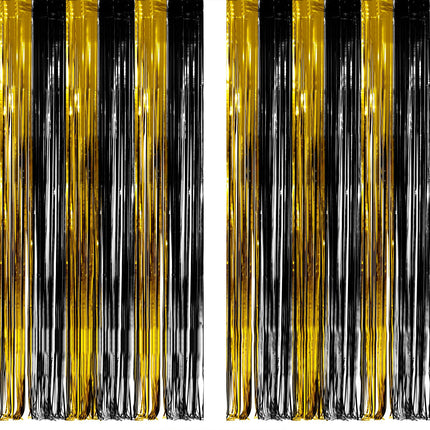 Iridescent Party Streamers Backdrop 3.2ft x 6.5ft 2 PCS