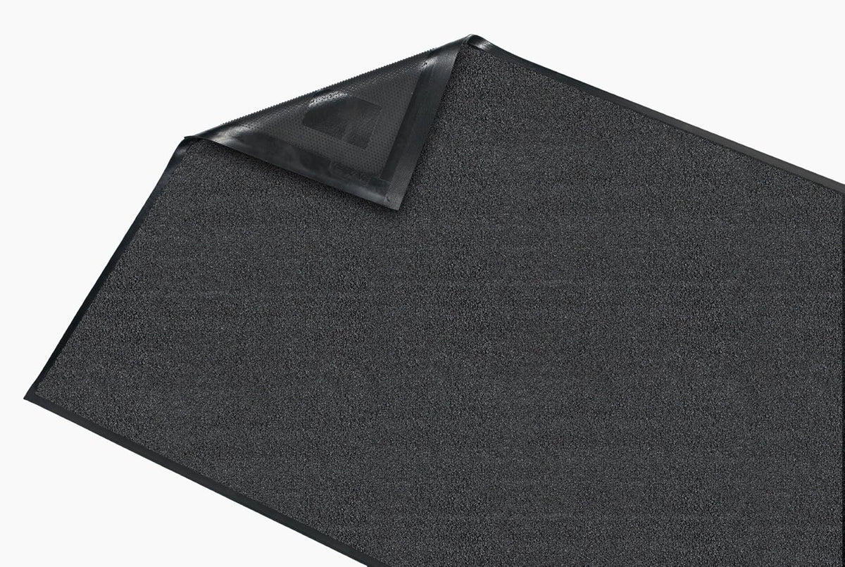 Platinum Series Indoor Wiper Floor Mat, Rubber with Nylon Carpet, 6' x 14', Grey - photo 3