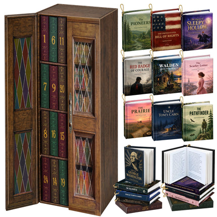 Mini Book Advent Calendar 2026 for Book Lovers, Christmas Tree Decor Books