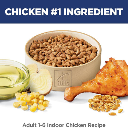 Hill's Science Diet Adult 1-6 Indoor Dry Cat Food, Chicken, 3.5 lb. Bag
