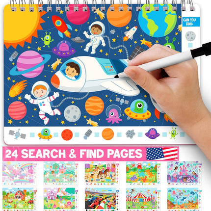 Search and Find Books for Kids 3-5 - Seek and Find Books for Kids 4-6, Hidden Pictures Book Ages 3-6, Preschool Learning Activities, Educational Toys Activity Book, Learning Games for 4 Year Olds