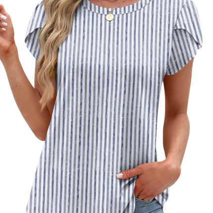 Womens Summer Tops Dressy Casual Blouses Short Sleeve Shirts for Women Business Casual Beach Vacation Outfits